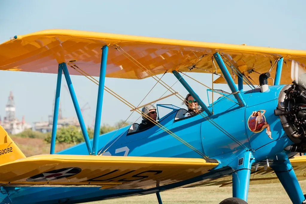 Biplane Rides Over Mustang Beach